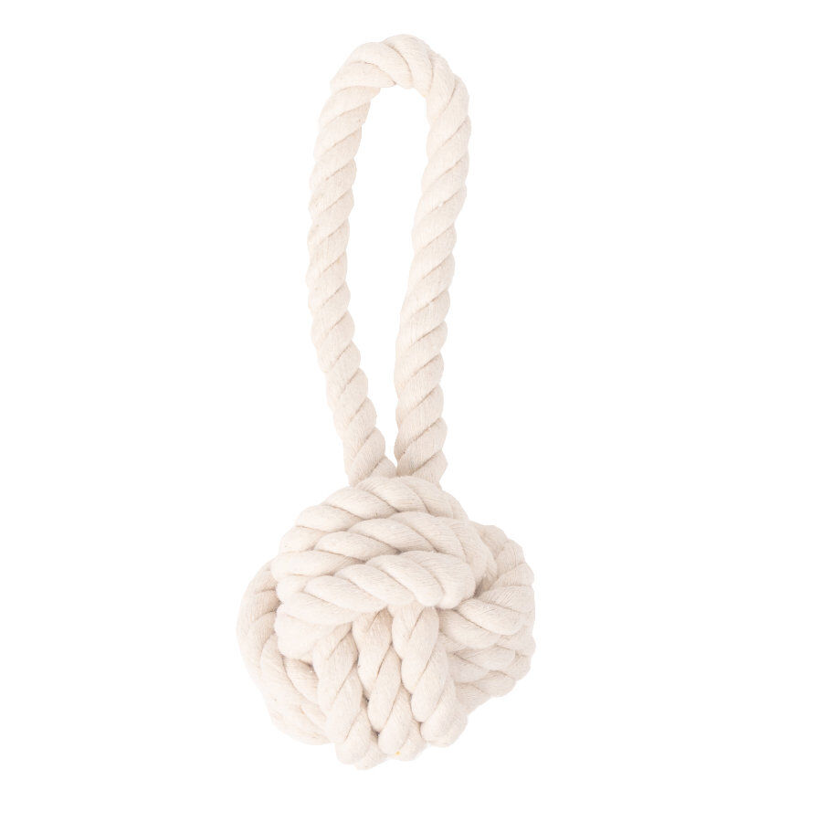 Tootoy! Pull Natural Rope Ball pelota de cuerda con asa para perros, , large indicador imagen numero 2