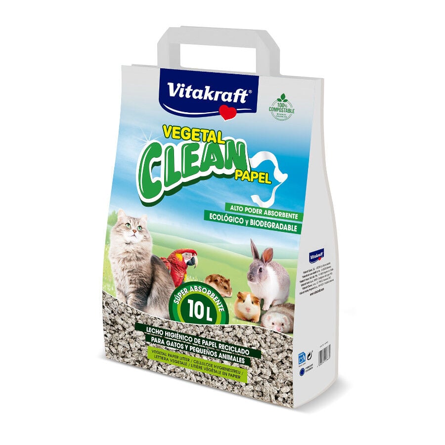 10 L Vitakraft Vegetal Clean Papel Lecho Vegetal para animales, , large Imagen numero 1