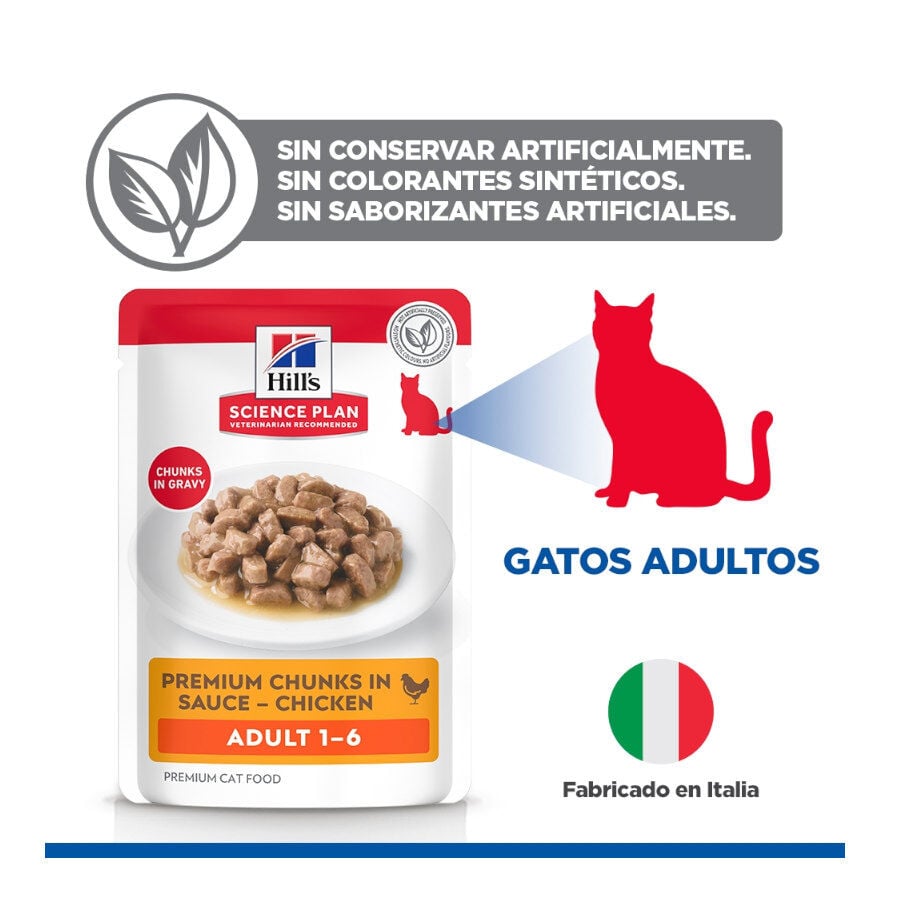 85 g Hill's Science Plan Adult Pollo sobre para gatos, , large indicador imagen numero 5