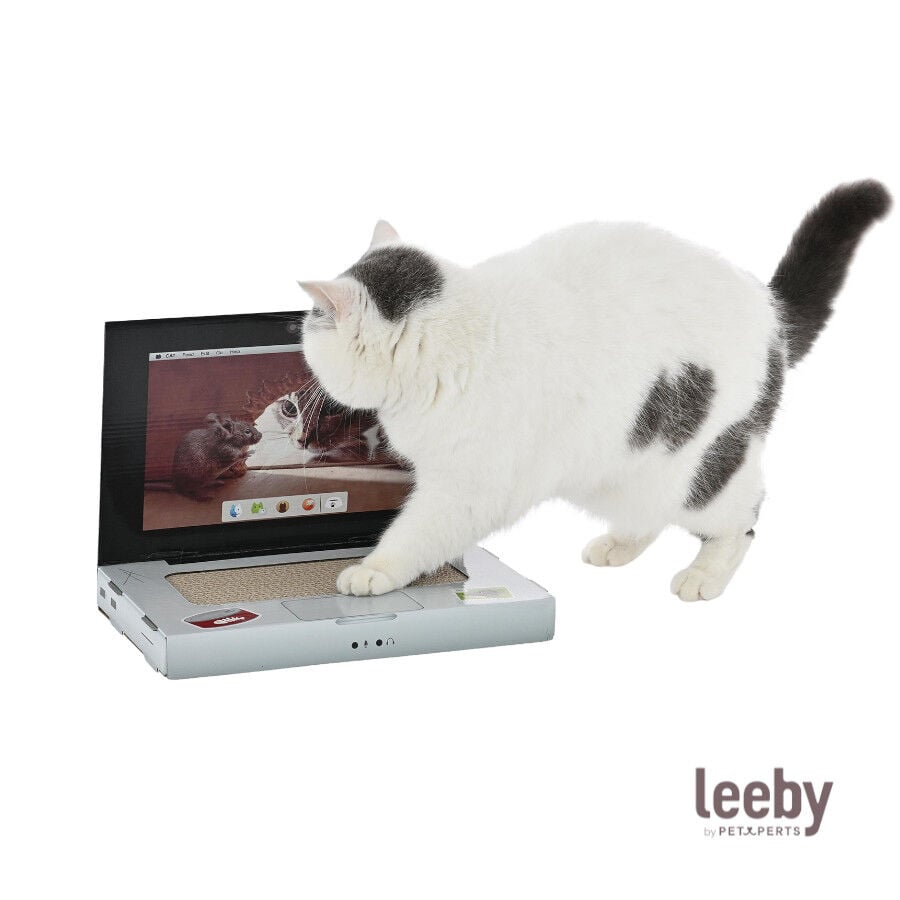 Leeby Lola rascador de cart&oacute;n en forma de ordenador para gatos