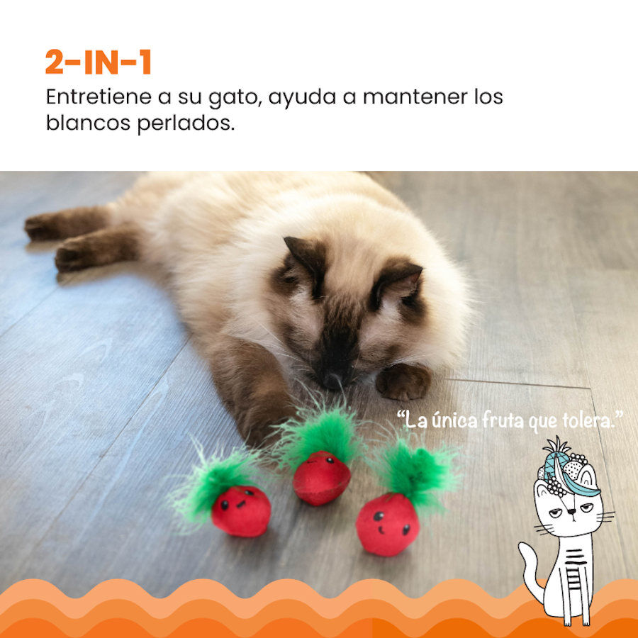 Catstages Strawbabies Peluche de Fresitas para gatos, , large indicador imagen numero 5