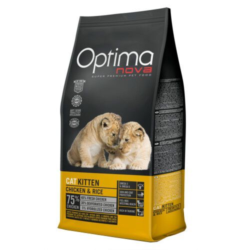 Optima Nova Kitten Pollo comida para gatos Imagen numero 1