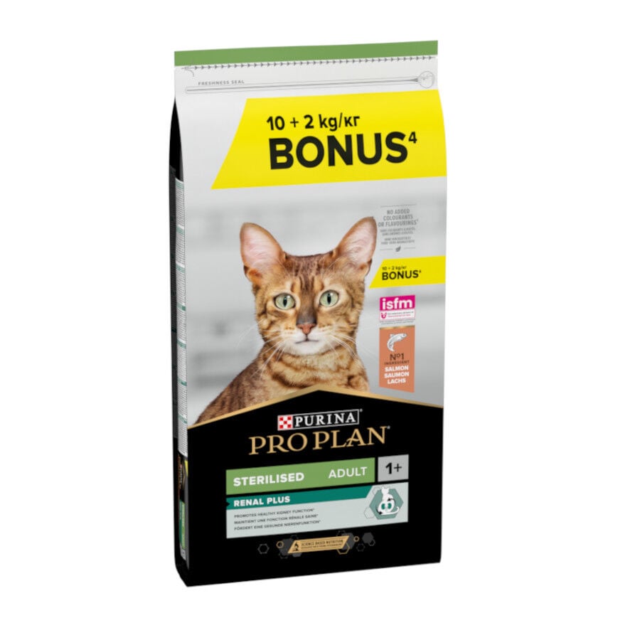 12 kg (10 + 2 kg &iexcl;gratis!) Pro Plan Adult Sterilized Salm&oacute;n Pienso para gatos, , large indicador imagen numero 1