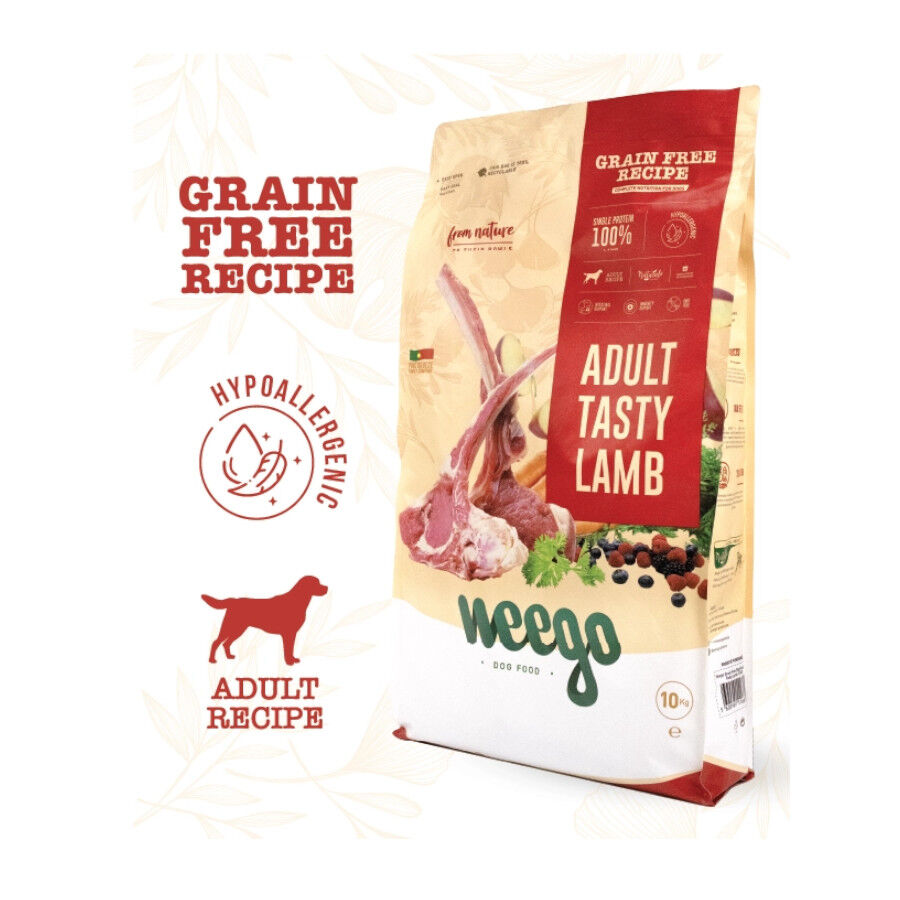 10 kg Weego Grain Free Adult Tasty Cordero pienso para perros , , large indicador imagen numero 2