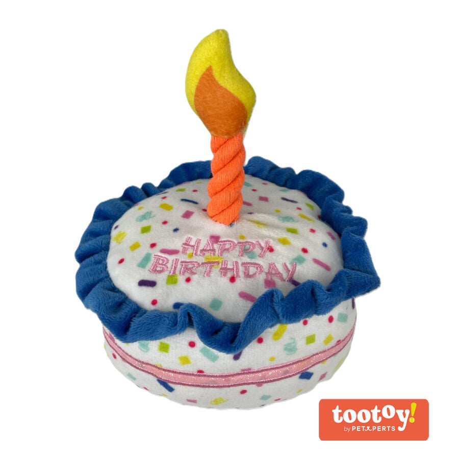 Tootoy! Comfort Brithday Cake Cuddler peluche con sonido para perros, , large Imagen numero 1