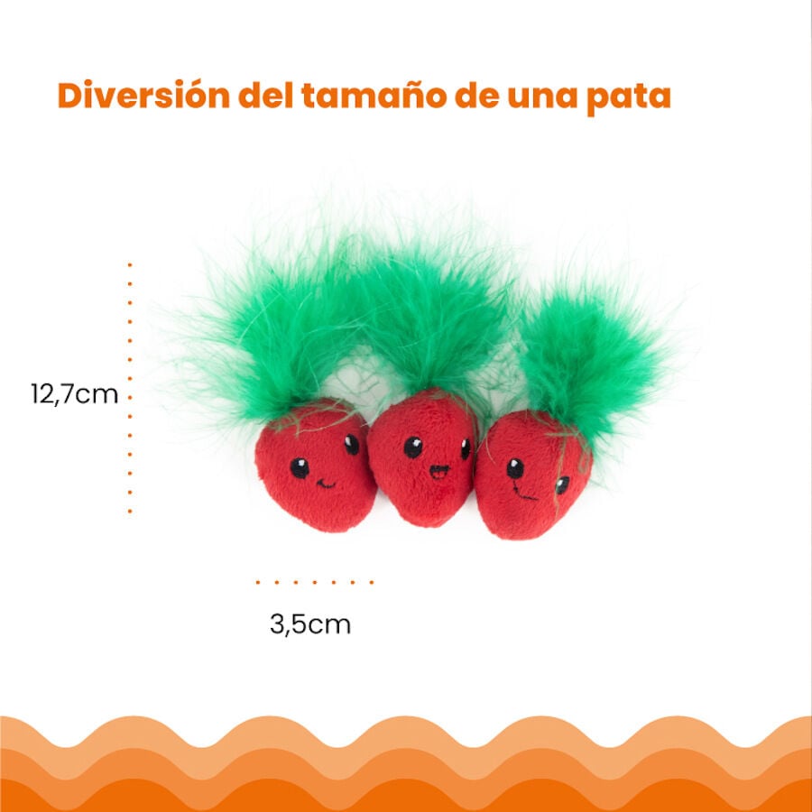 Catstages Strawbabies Peluche de Fresitas para gatos, , large indicador imagen numero 2