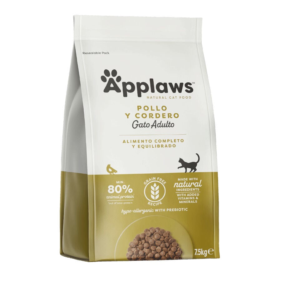 7.5 kg Applaws Adult Pollo y Cordero pienso para gatos, , large Imagen numero 1