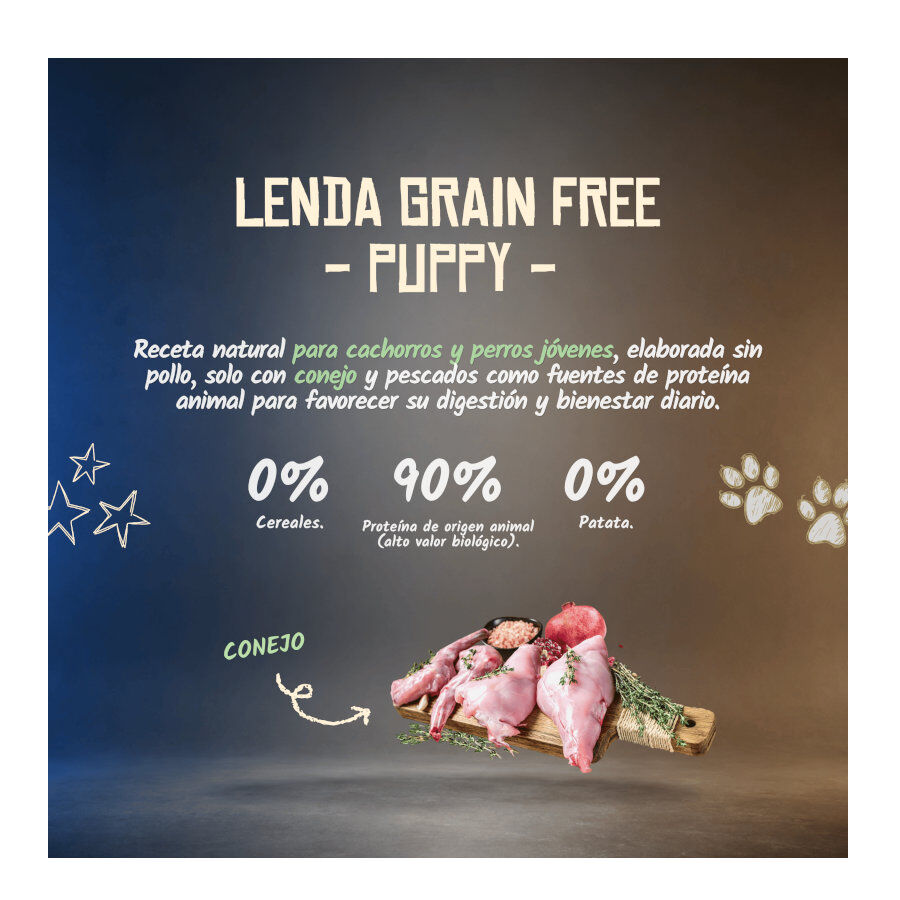 10 kg Lenda Grain Free Conejo puppy pienso para perros, , large Imagen numero 4