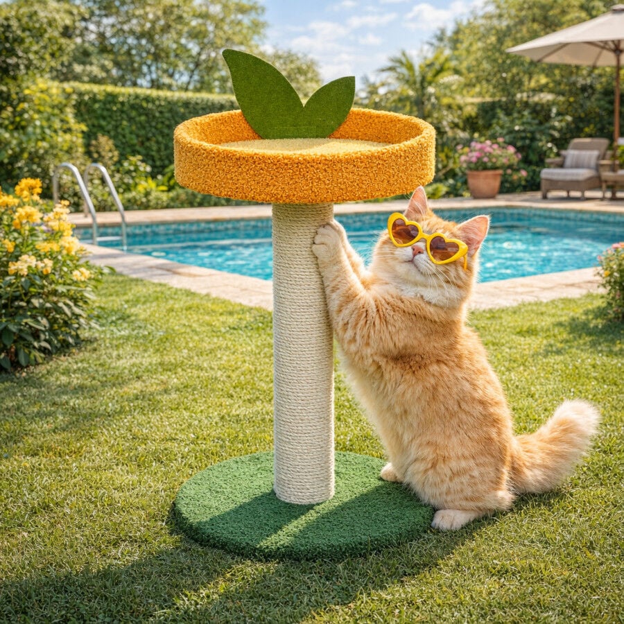 Summer Vibes Poste Rascador Fruta Naranja para gatos, , large indicador imagen numero 1