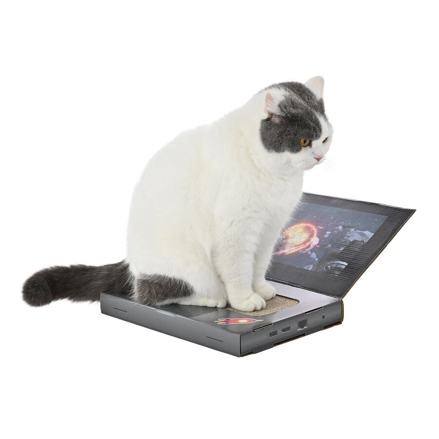 Leeby Lily rascador de cart&oacute;n en forma de ordenador para gatos, , large Imagen numero 4