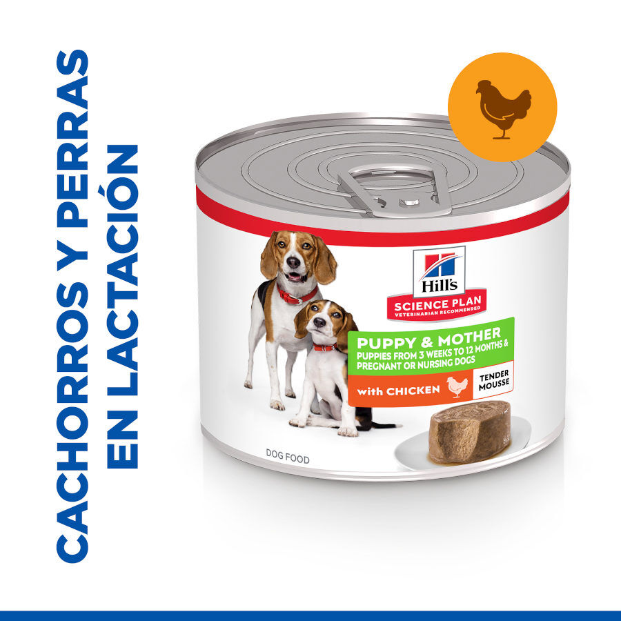 Hill's Science Plan PuppyyMother Mousse de Pollo lata para perros