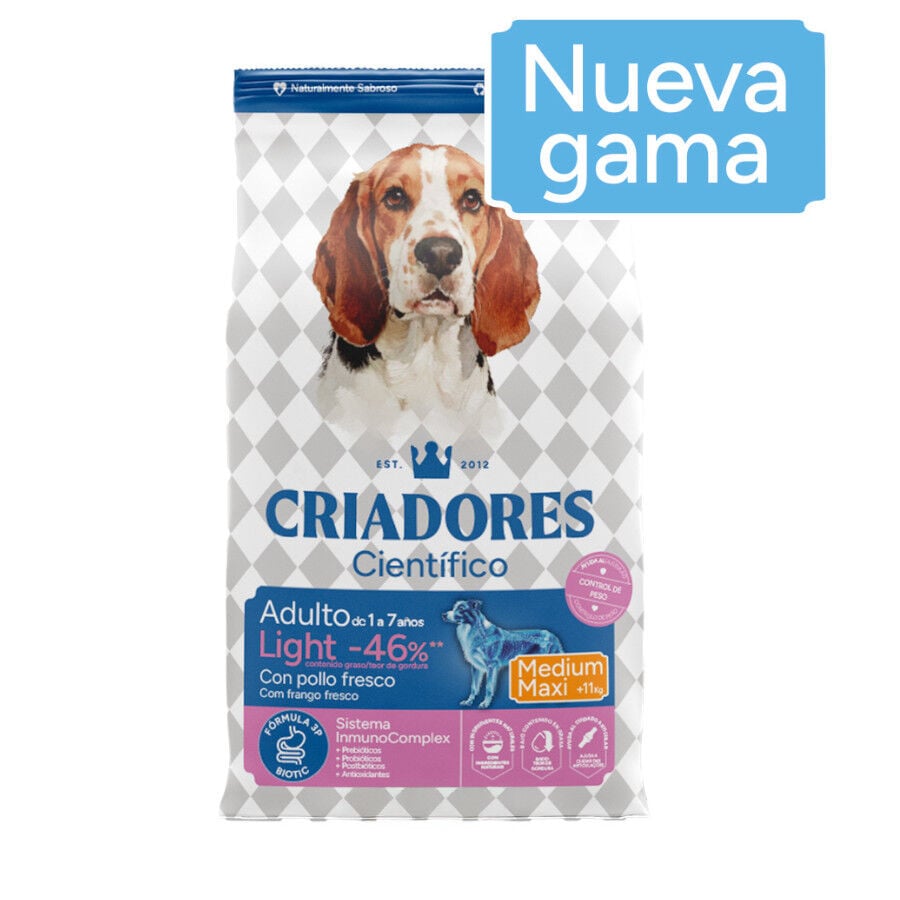12 kg Criadores Cient&iacute;fico Light -46% contenido graso Adulto Medium-Maxi Pienso Pollo para perros, , large Imagen numero 2