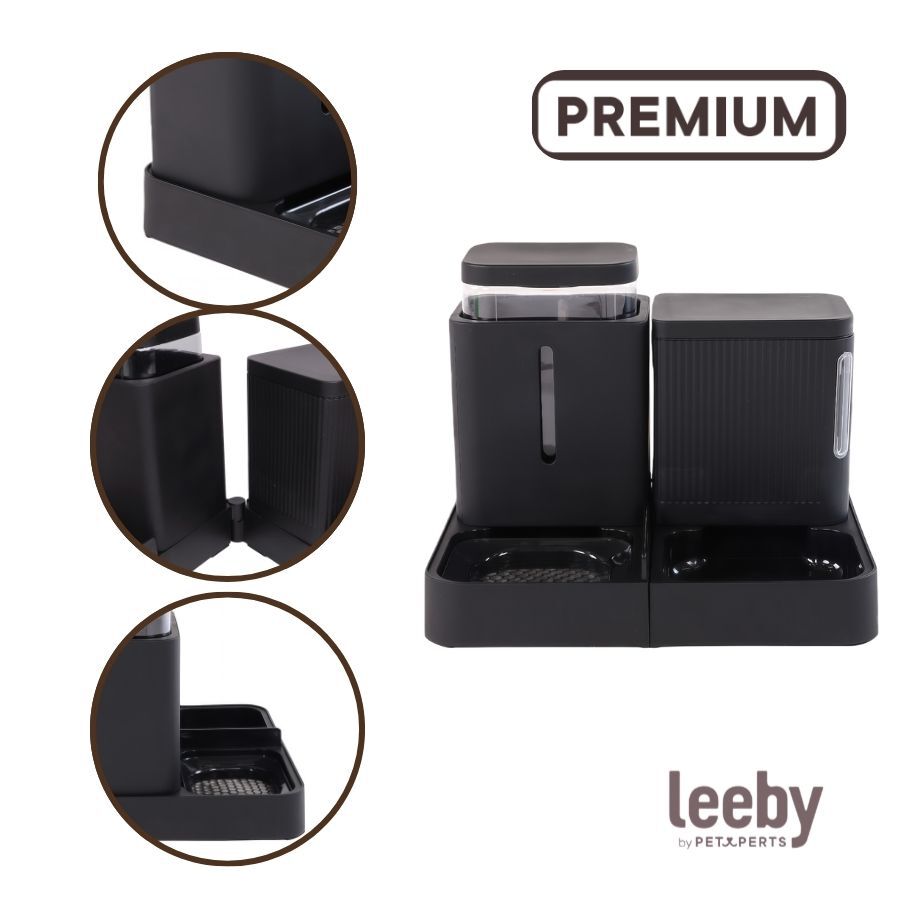 Leeby Comedero Autom&aacute;tico y Dispensador de Agua 2 en 1 para perros y gatos, , large indicador imagen numero 3