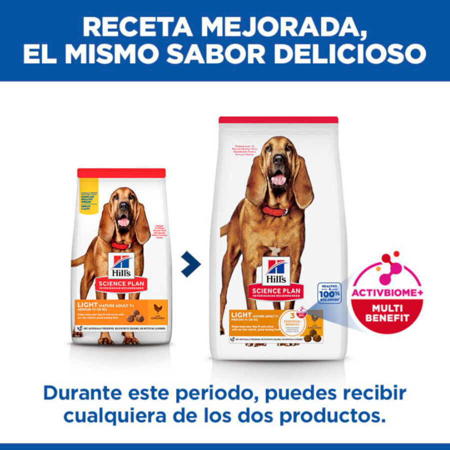 12 kg Hill's Science Plan Light Mature Adult 7+ Medium Pollo pienso para perros, , large indicador imagen numero 3