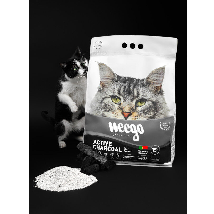Weego Active Charcoal Arena aglomerante para gatos, , large Imagen numero 3