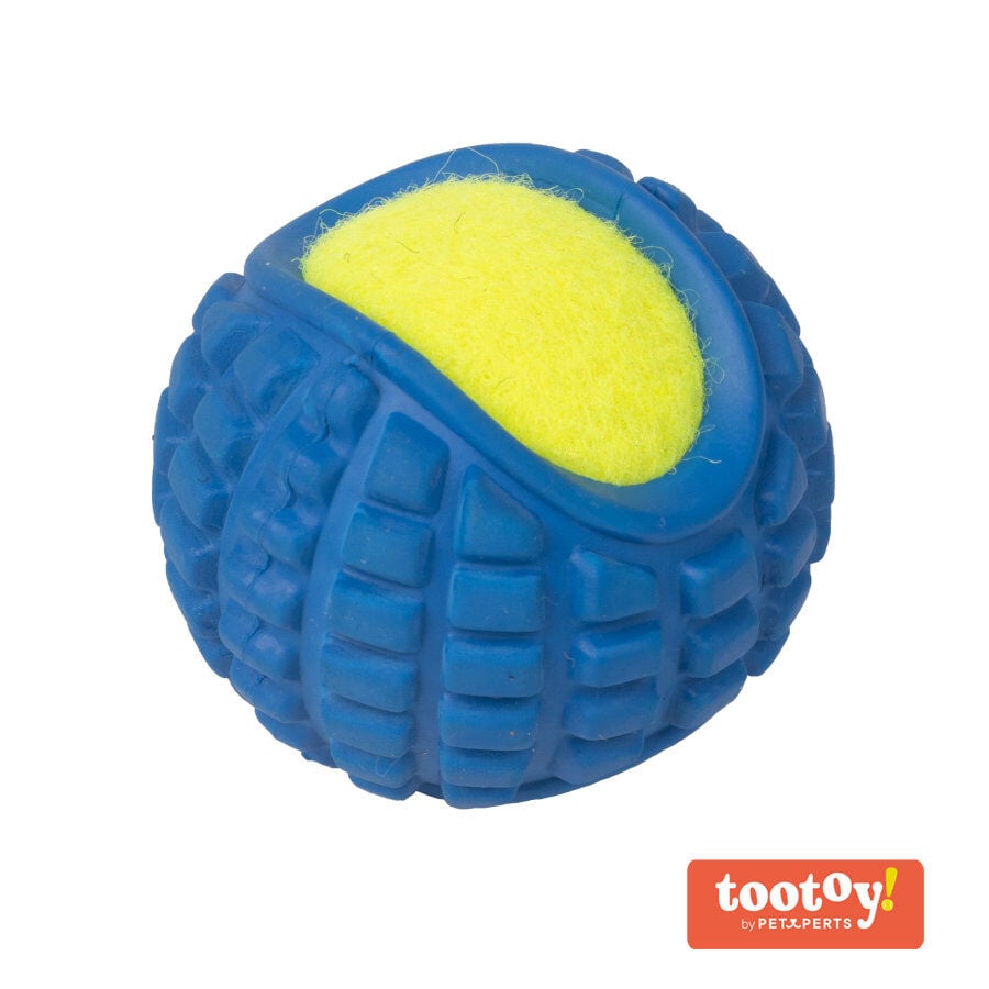Tootoy! 2 in 1 tennis ball Blue Pelota de T&eacute;nis Azul para perros, , large Imagen numero 2