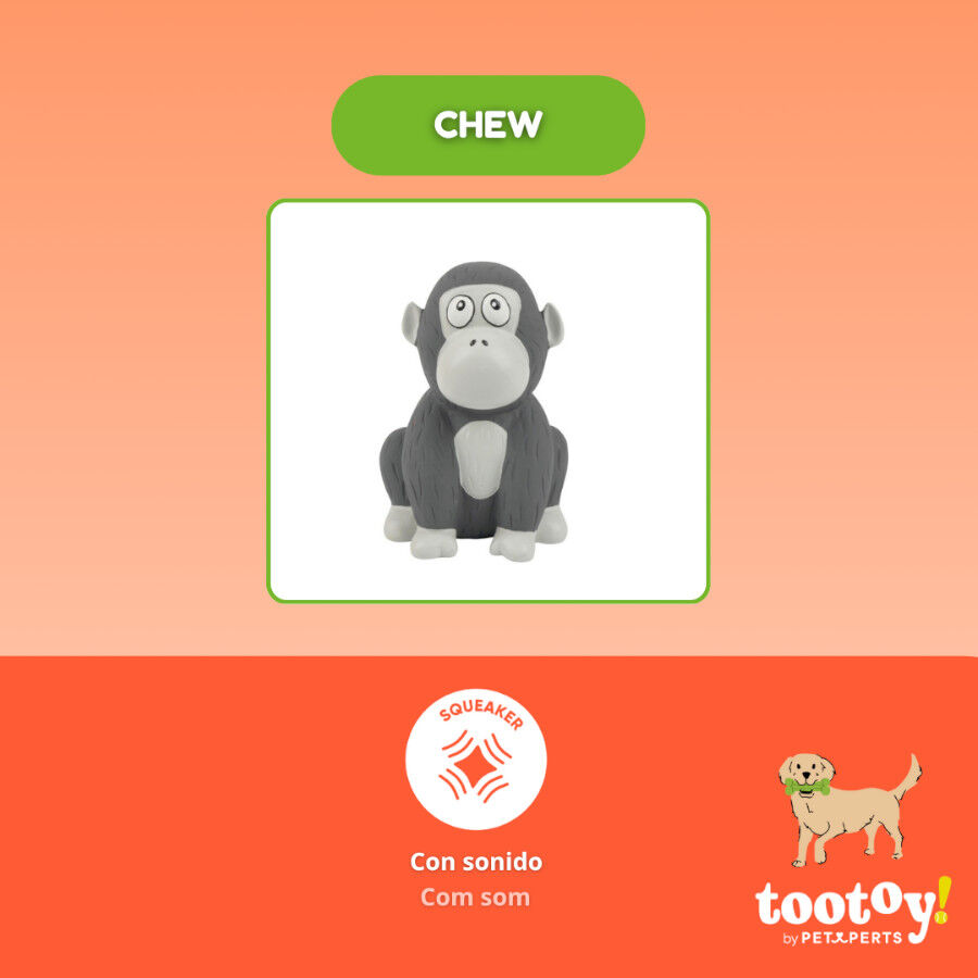 Tootoy! Gorila Mordedor con Sonido para perros, , large Imagen numero 3