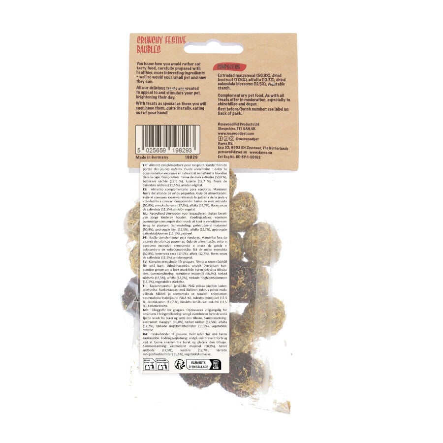 Rosewood Bolitas de Snacks Navide&ntilde;os para Roedores, , large indicador imagen numero 4