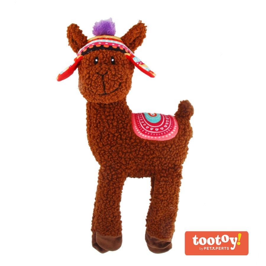 Tootoy! Comfort Long Legs Alpaca peluche con sonido para perros, , large indicador imagen numero 1
