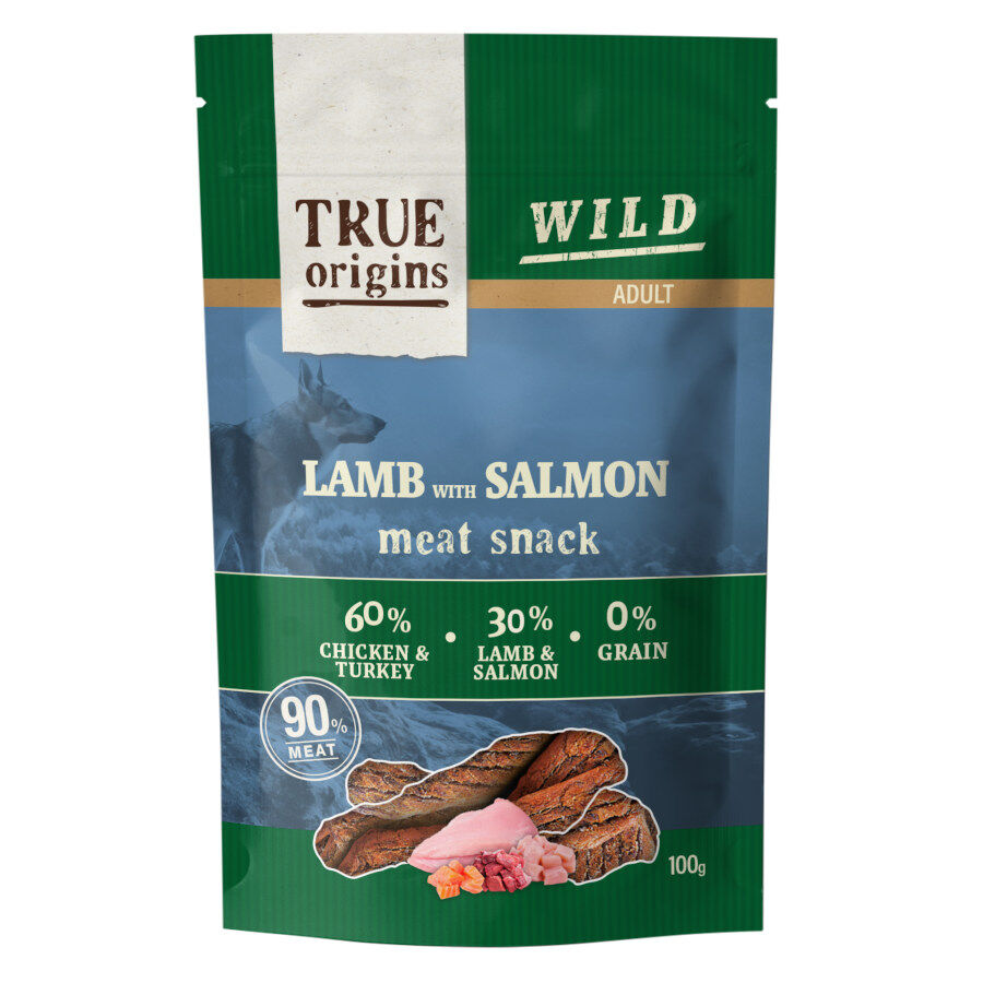 True Origins Tiras Wild Adult Cordero con Salm&oacute;n para perros