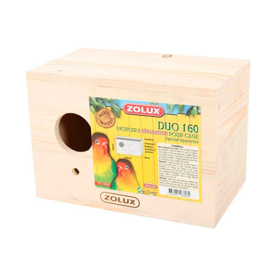 Zolux Duo 160 Nido de madera para agapornis, , large Imagen numero 1