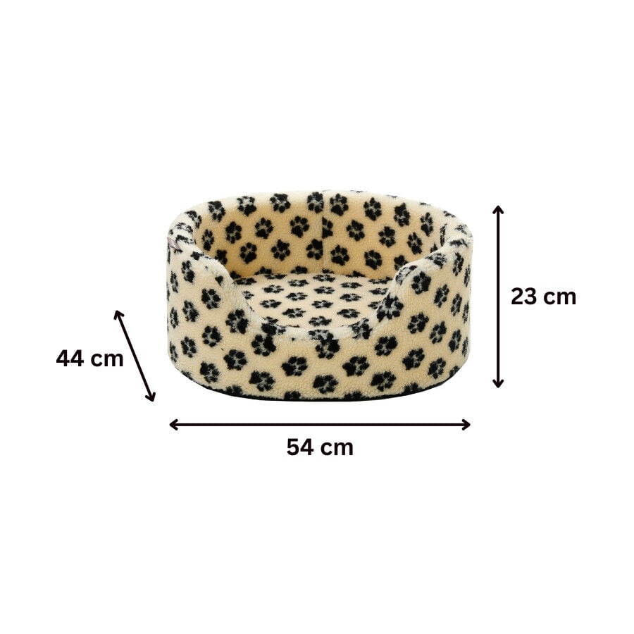 Leeby Sof&aacute; Bed Paw Print Beige para perros, , large indicador imagen numero 5
