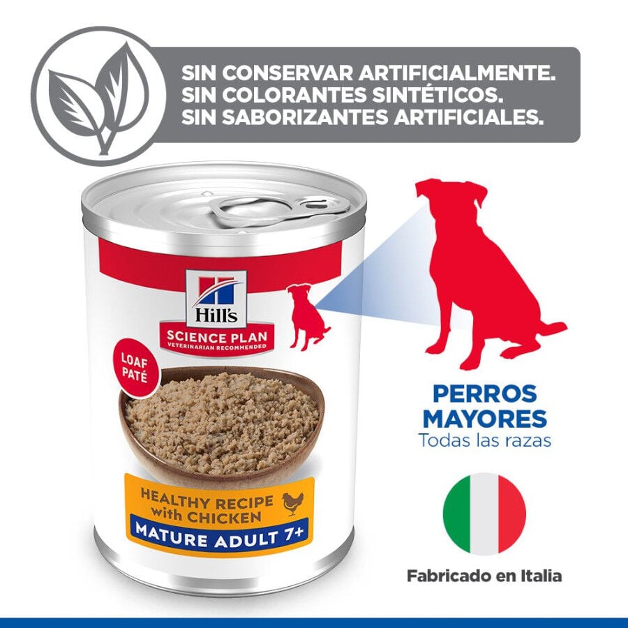 370 g Hill's Science Plan Mature 7+ Adult pollo lata para perros, , large indicador imagen numero 4