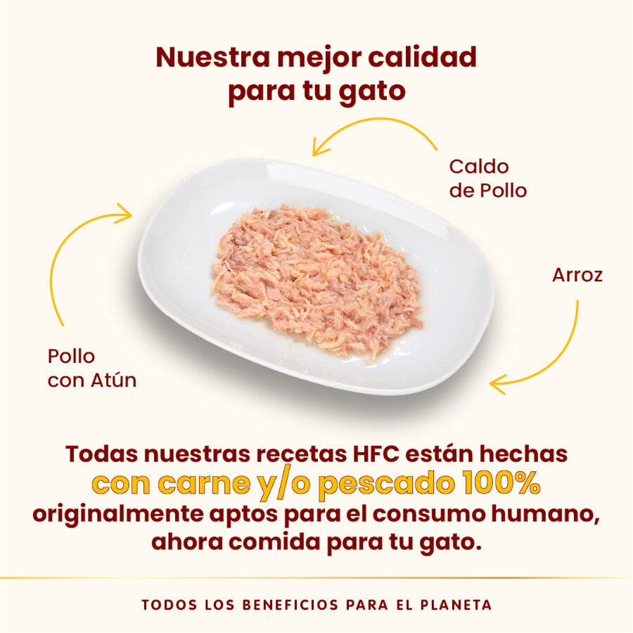 50 g Almo Nature HFC Sterilised de Pollo y At&uacute;n en Sobre para gatos, , large Imagen numero 3