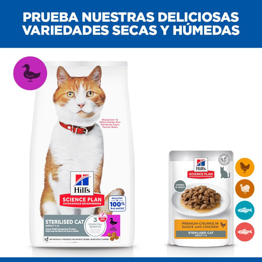 7 kg Hill's Science Plan Sterilised Young Adult Pato pienso para gatos, , large Imagen numero 8
