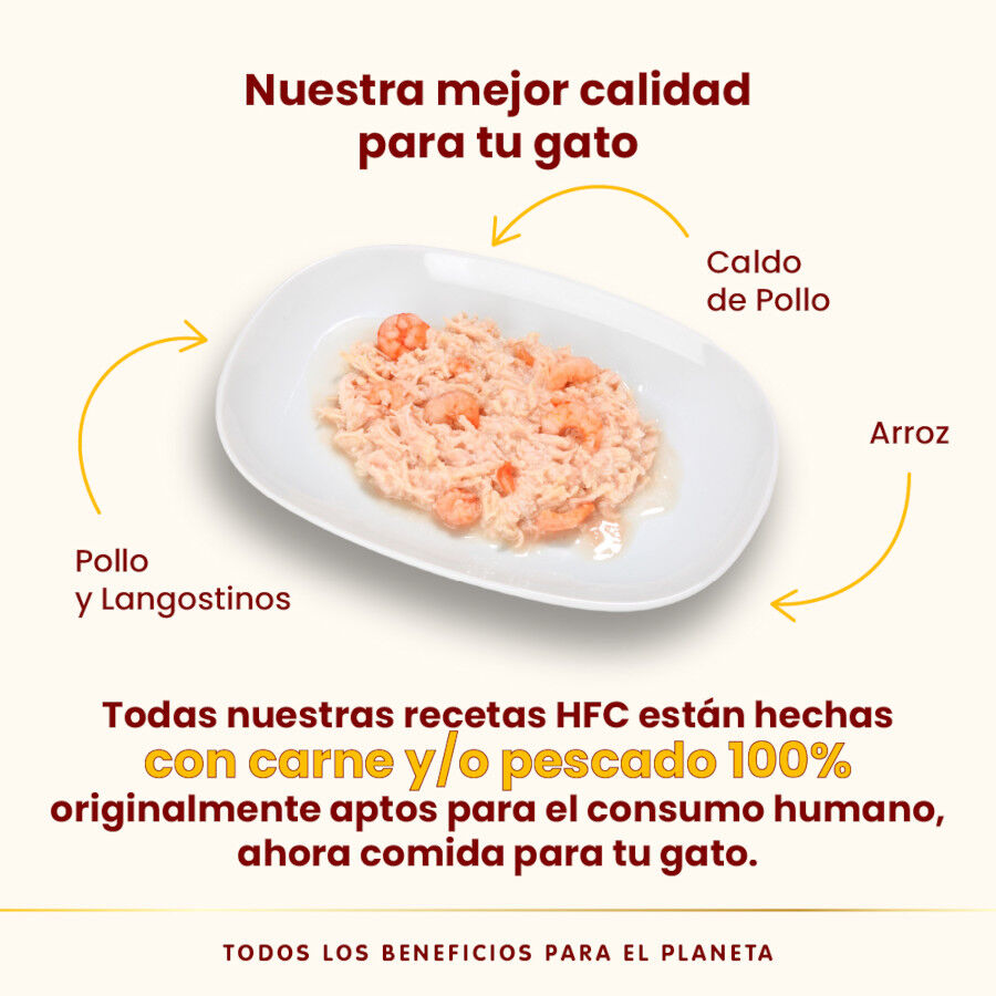 70 g Almo Nature HFC pollo y gambas lata para gatos , , large indicador imagen numero 3