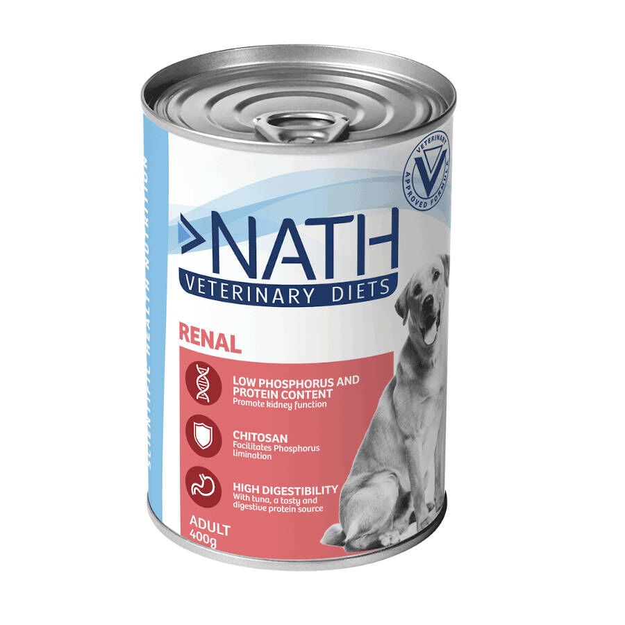 400 g Nath Veterinary Diets Renal At&uacute;n y Salm&oacute;n lata para perros, , large Imagen numero 1