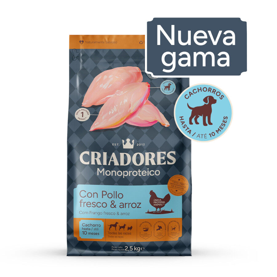 Criadores Monoproteico Puppy con Pollo pienso para perros