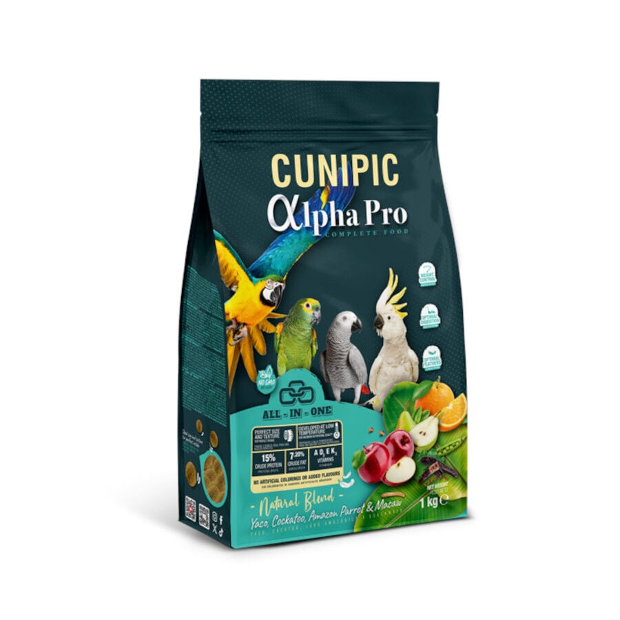 1 kg Cunipic Alpha Pro Parrots Natural Blend pienso para loros, , large Imagen numero 1