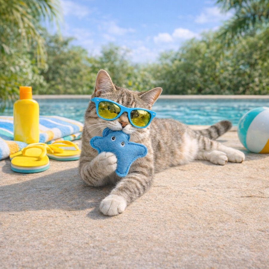 Summer Vibes Mantarraya Peluche para gatos, , large indicador imagen numero 1