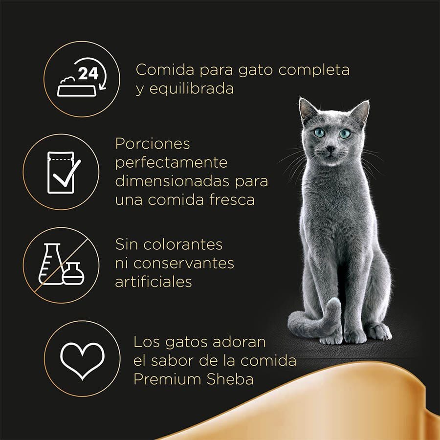 6 sobres x 50 g Sheba D&eacute;lices du Jour en Salsa de ternera, pollo y cordero alimento h&uacute;medo para gatos, , large indicador imagen numero 4