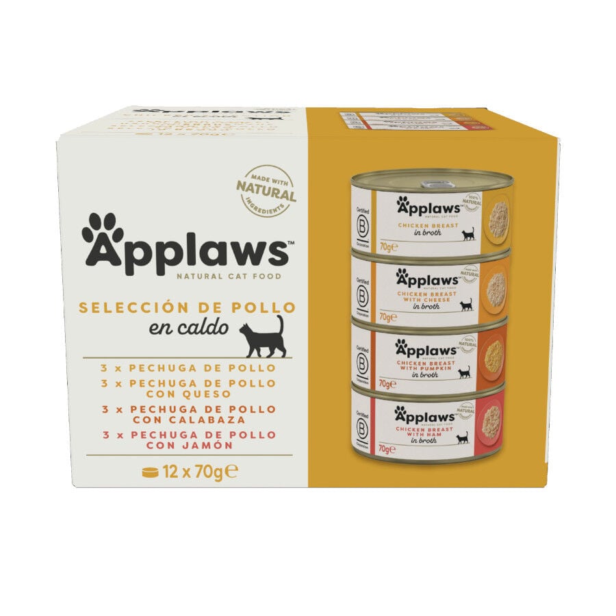 12 latas x 70 g Applaws Chicken Collection Lata para gatos, , large indicador imagen numero 1