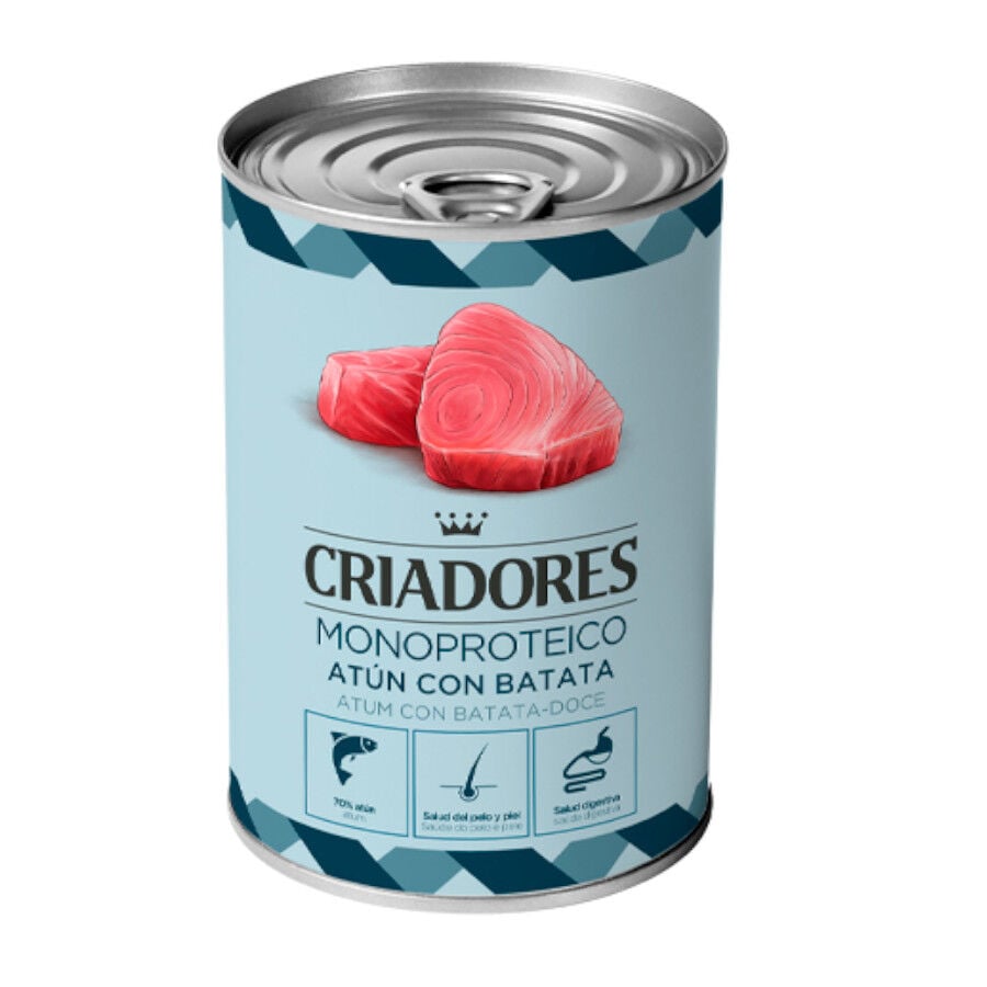400 g Criadores Monoproteico At&uacute;n y Batata lata para perros, , large Imagen numero 1