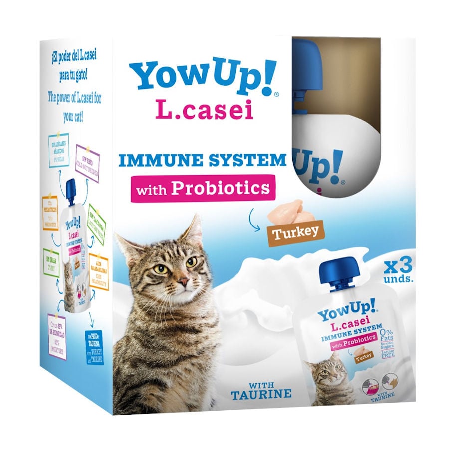 3 uds. x 85 g YowUp! L.casei Pavo yogur para gatos, , large indicador imagen numero 1