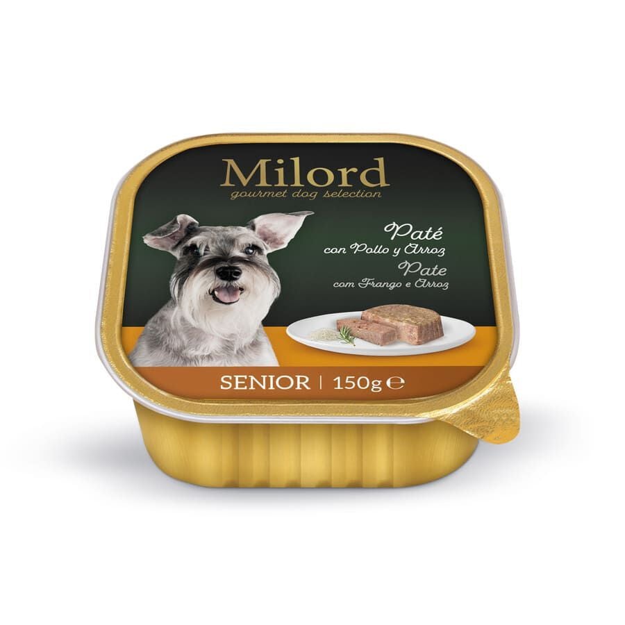 Milord Senior Pollo y Arroz en pat&eacute; tarrina para perros