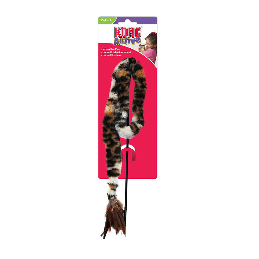 Kong Active Swizzle Bird ca&ntilde;a con plumas para gatos
