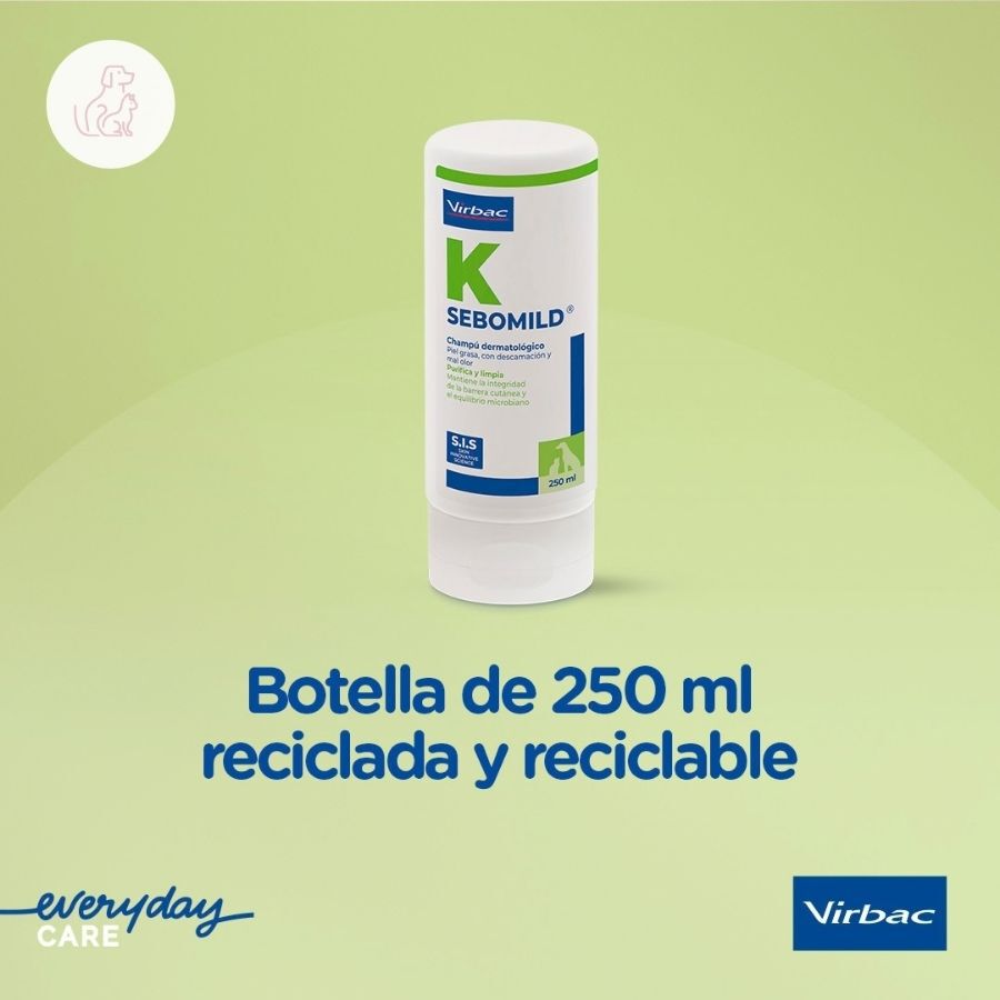 Virbac Sebomild Champ&uacute; para pieles grasas en perros y gatos, , large indicador imagen numero 3