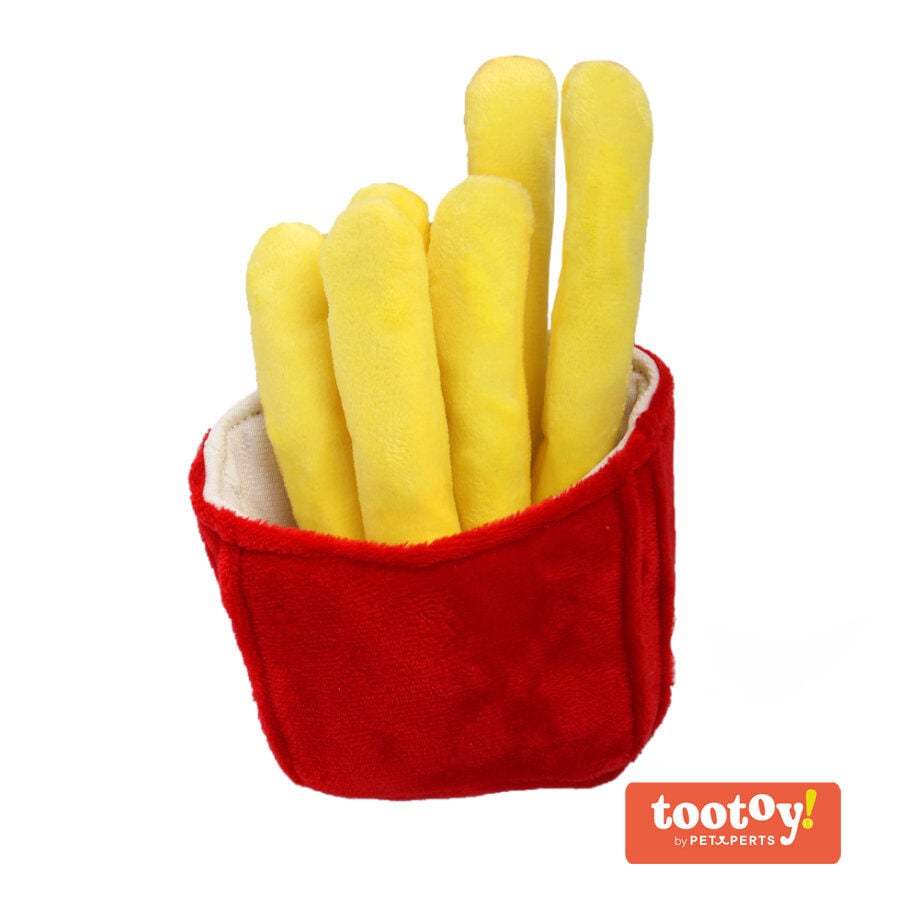 Tootoy! Fries Cuddler Yellow Peluche para perros, , large indicador imagen numero 1