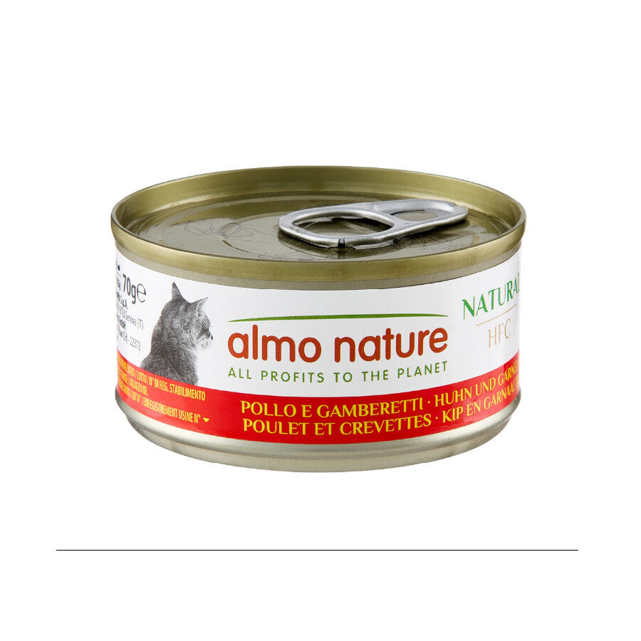 70 g Almo Nature HFC pollo y gambas lata para gatos , , large Imagen numero 1
