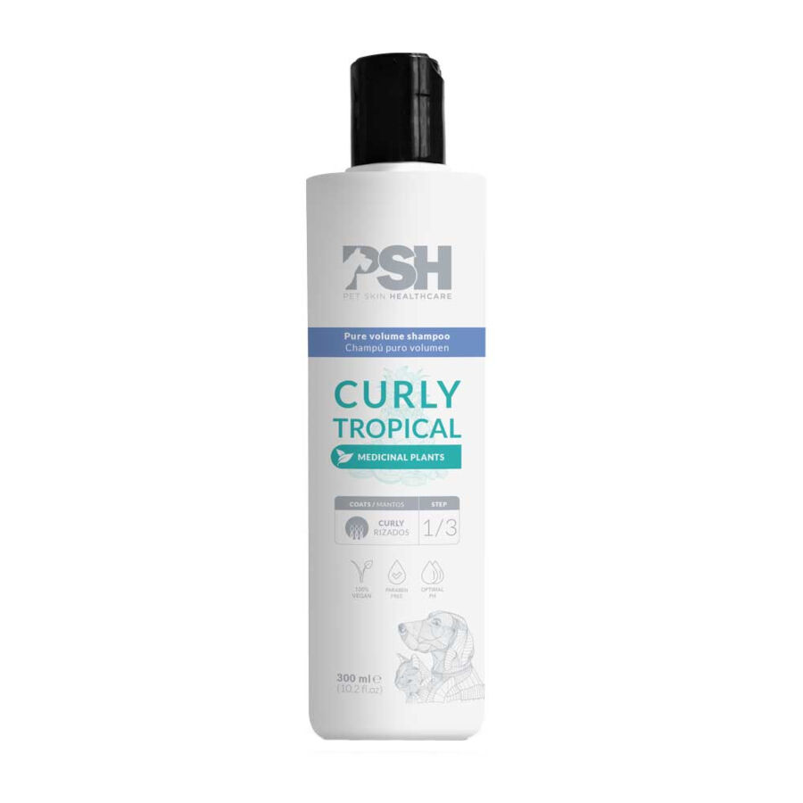 PSH Champ&uacute; Curly Tropical para Pelo Rizado de perros y gatos, , large Imagen numero 1