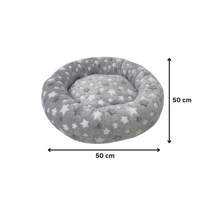 Leeby Cama Donut Estrella Gris para gatos, , large indicador imagen numero 3