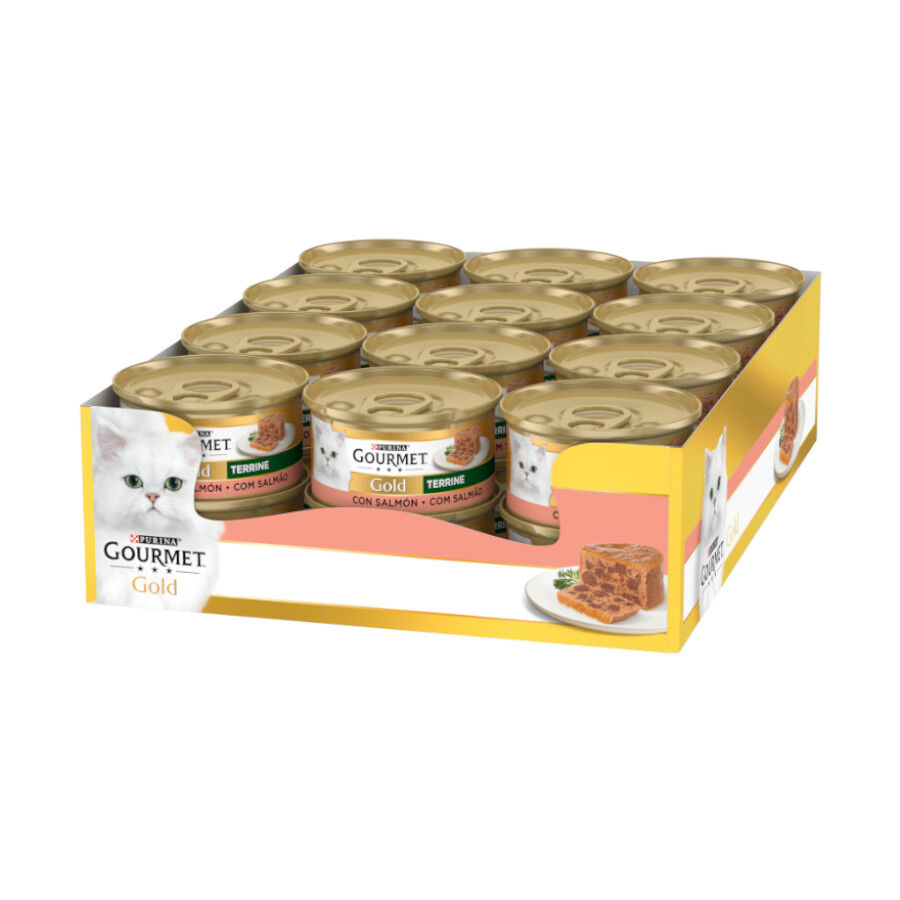 85 g Gourmet Gold Terrine Salm&oacute;n lata para gatos, , large Imagen numero 2