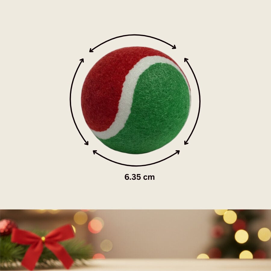 Wonder Christmas Pelotas de Tenis Navide&ntilde;as para perros, , large indicador imagen numero 4