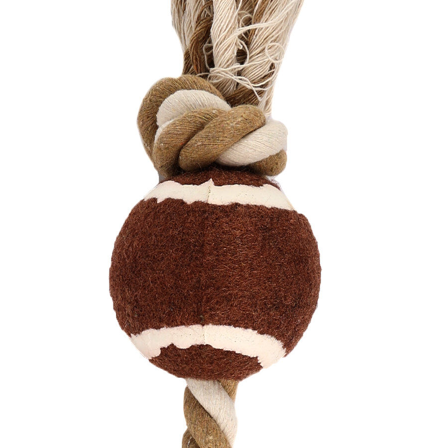 Tootoy! Pull RopeTennisball Natural pelota de tennis con cuerda para perros, , large Imagen numero 2