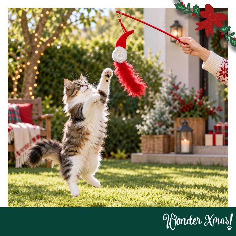 Wonder Christmas Teaser Flexible Pap&aacute; Noel Juguete para gatos, , large Imagen numero 2