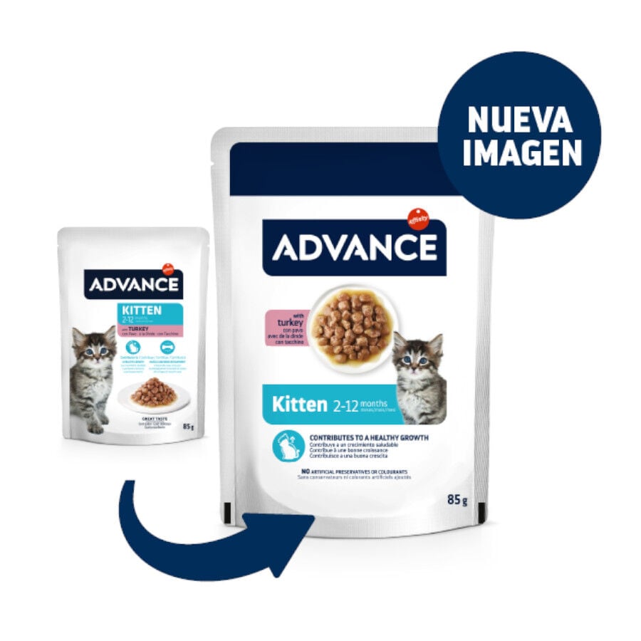 85 g Advance Kitten Pavo en salsa sobre para gatos&nbsp;, , large indicador imagen numero 2